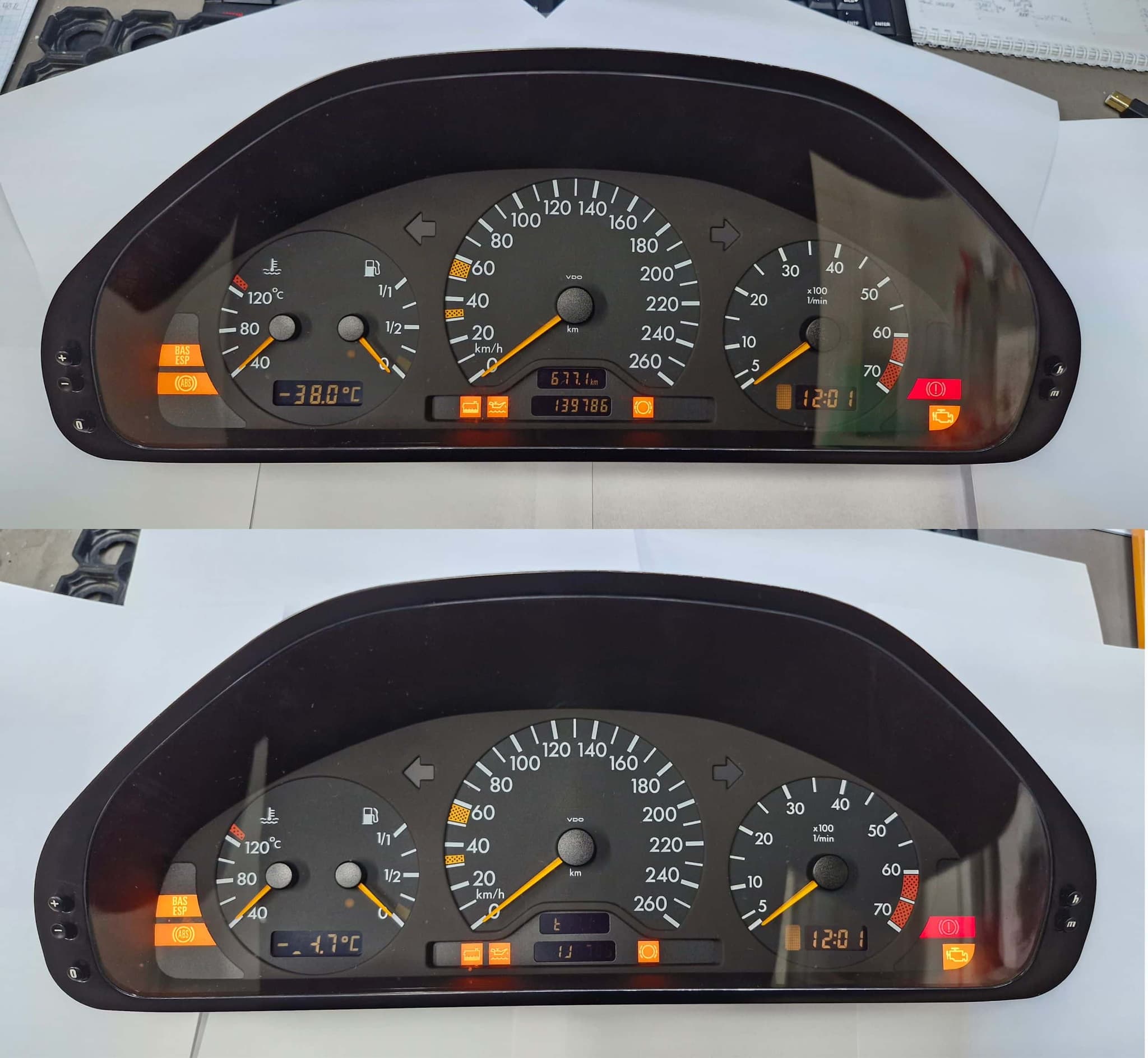 Mercedes W202 Kombiinstrument Display Pixelfehler